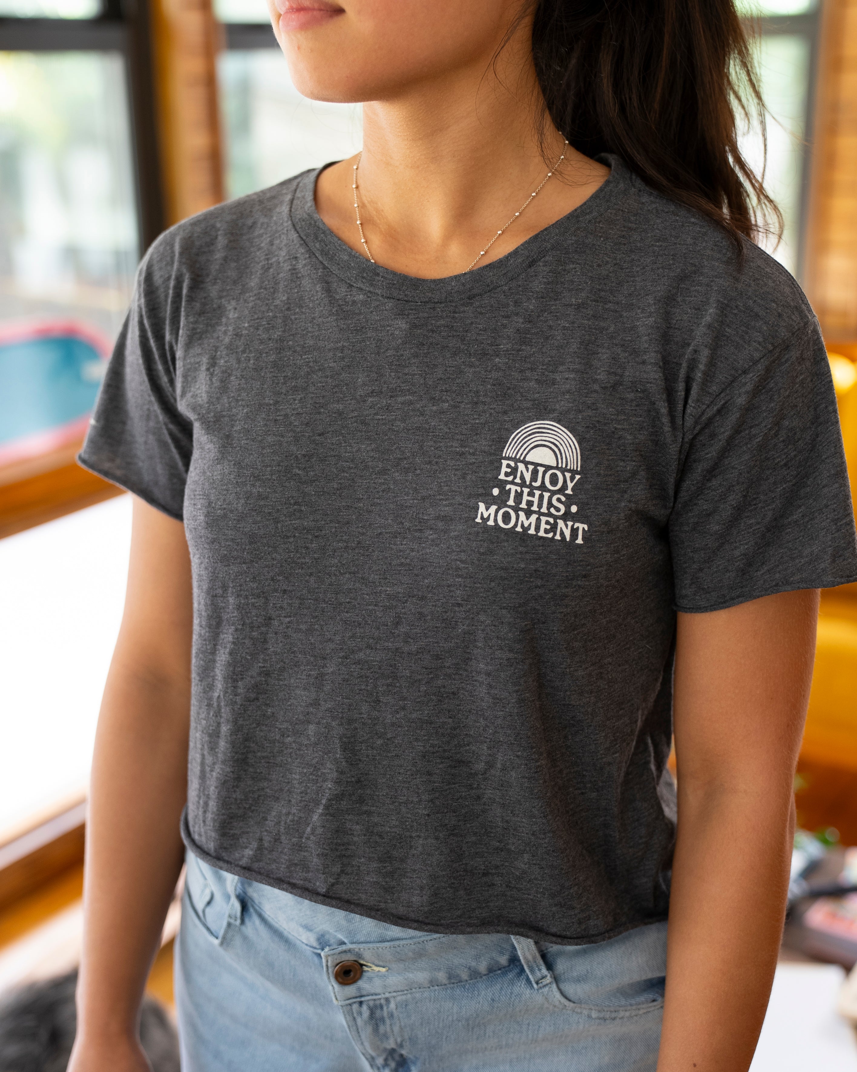 Enjoy This Moment Cropped Tee
